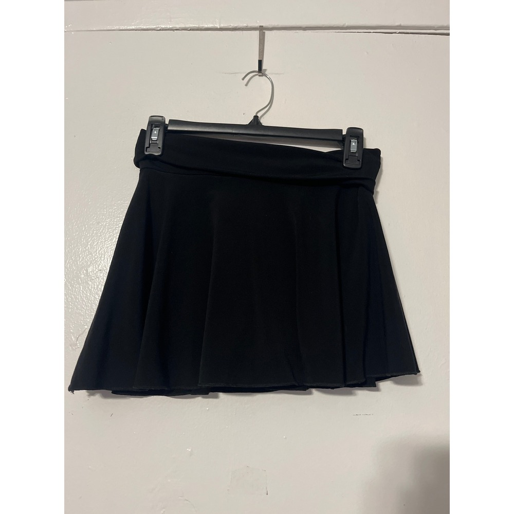 Lily Bleu Kids Girls Black Skater Skort Fold Over Waist Size L 14 Made in USA